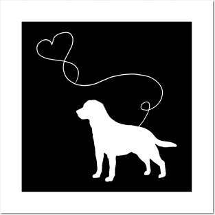 dog cute labrador heart Posters and Art